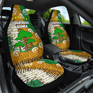 Equatorial Guinea Baobab Tree Car Seat Cover - Tribal Patterns and Heritage Quote