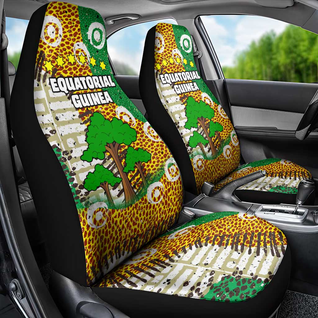 Equatorial Guinea Baobab Tree Car Seat Cover - Tribal Patterns and Heritage Quote
