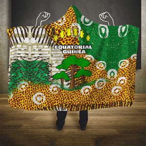 Equatorial Guinea Baobab Tree Hooded Blanket - Tribal Patterns and Heritage Quote