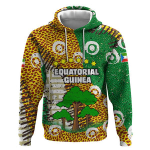 Equatorial Guinea Baobab Tree Hoodie - Tribal Patterns and Heritage Quote