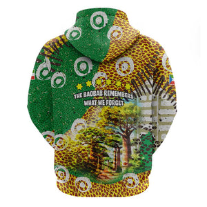 Equatorial Guinea Baobab Tree Hoodie - Tribal Patterns and Heritage Quote