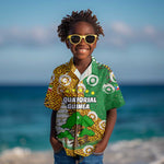 Equatorial Guinea Baobab Tree Kid Hawaiian Shirt - Tribal Patterns and Heritage Quote