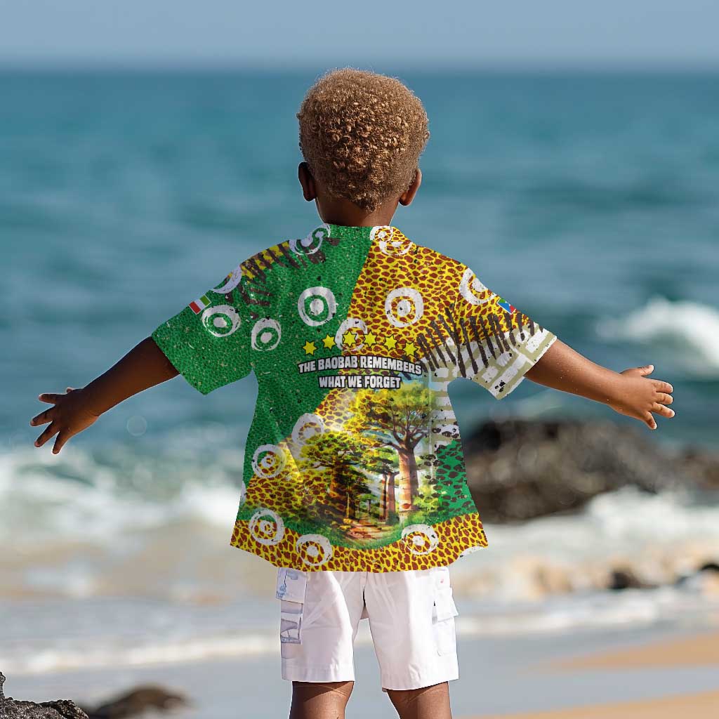 Equatorial Guinea Baobab Tree Kid Hawaiian Shirt - Tribal Patterns and Heritage Quote