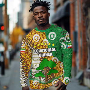 Equatorial Guinea Baobab Tree Long Sleeve Shirt - Tribal Patterns and Heritage Quote