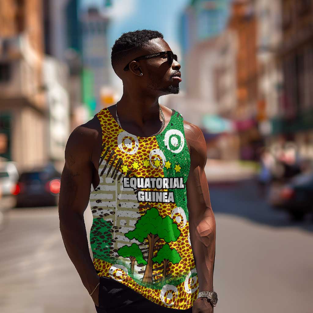 Equatorial Guinea Baobab Tree Men Tank Top - Tribal Patterns and Heritage Quote