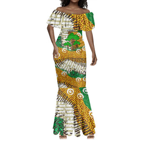 Equatorial Guinea Baobab Tree Mermaid Dress - Tribal Patterns and Heritage Quote