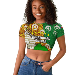 Equatorial Guinea Baobab Tree Raglan Cropped T shirt - Tribal Patterns and Heritage Quote