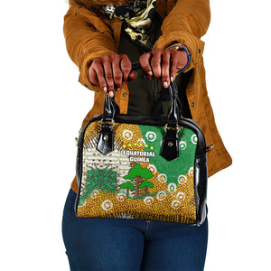 Equatorial Guinea Baobab Tree Shoulder Handbag - Tribal Patterns and Heritage Quote