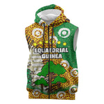 Equatorial Guinea Baobab Tree Sleeveless Zip Hoodie - Tribal Patterns and Heritage Quote - African Pride
