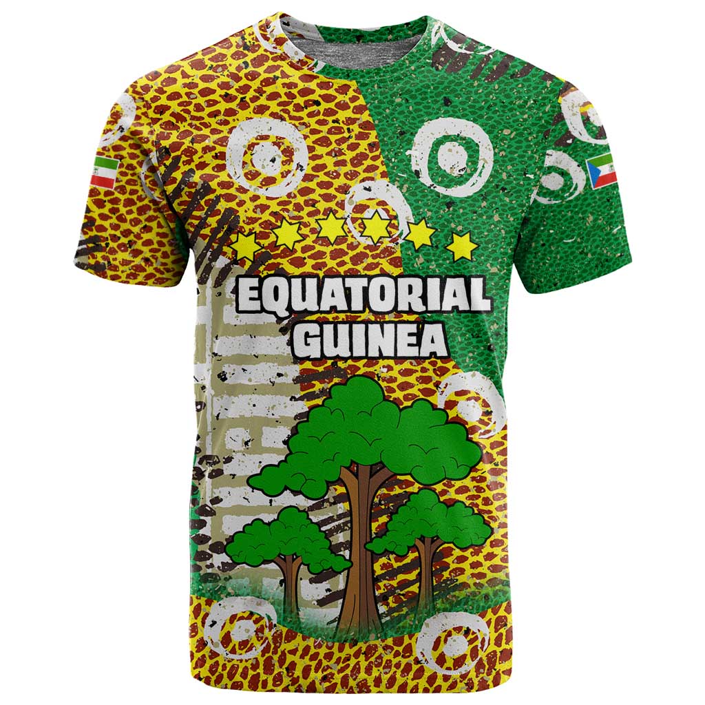 Equatorial Guinea Baobab Tree T shirt - Tribal Patterns and Heritage Quote