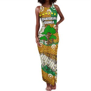 Equatorial Guinea Baobab Tree Tank Maxi Dress - Tribal Patterns and Heritage Quote