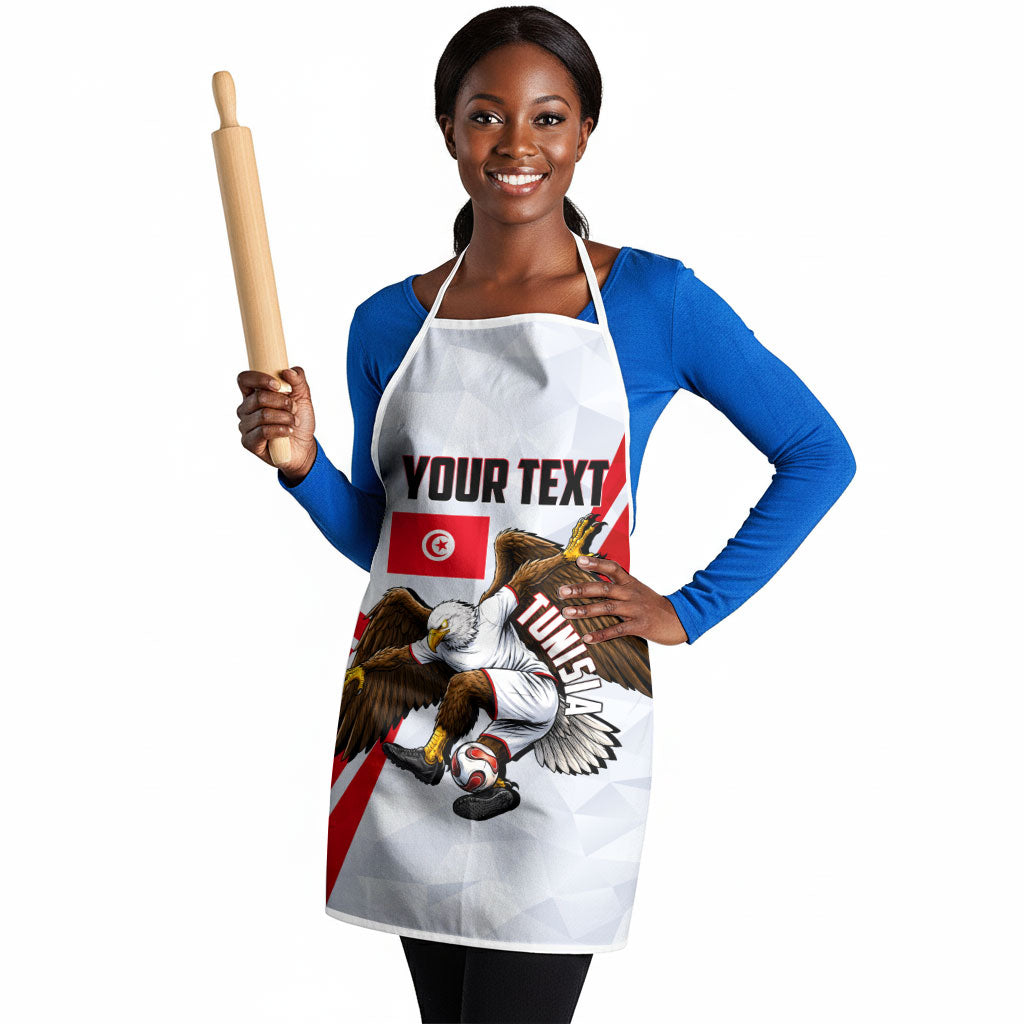 Personalized Tunisia Soccer Apron Tunisia Flag Eagle Football Mascot