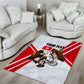 Personalized Tunisia Soccer Area Rug Tunisia Flag Eagle Football Mascot