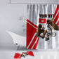 Personalized Tunisia Soccer Bathroom Set Tunisia Flag Eagle Football Mascot