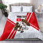 Personalized Tunisia Soccer Bedding Set Tunisia Flag Eagle Football Mascot