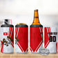Personalized Tunisia Soccer 4 in 1 Can Cooler Tumbler Tunisia Flag Eagle Football Mascot