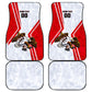 Personalized Tunisia Soccer Car Mats Tunisia Flag Eagle Football Mascot
