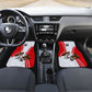 Personalized Tunisia Soccer Car Mats Tunisia Flag Eagle Football Mascot