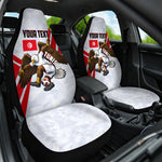 Personalized Tunisia Soccer Car Seat Cover Tunisia Flag Eagle Football Mascot