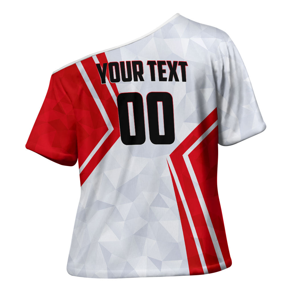 Personalized Tunisia Soccer Cross Shoulder Shirt Tunisia Flag Eagle Football Mascot