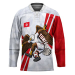 Personalized Tunisia Soccer Hockey Jersey Tunisia Flag Eagle Football Mascot