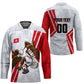 Personalized Tunisia Soccer Hockey Jersey Tunisia Flag Eagle Football Mascot