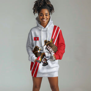 Personalized Tunisia Soccer Hoodie Dress Tunisia Flag Eagle Football Mascot