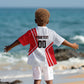 Personalized Tunisia Soccer Kid Hawaiian Shirt Tunisia Flag Eagle Football Mascot