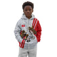 Personalized Tunisia Soccer Kid Hoodie Tunisia Flag Eagle Football Mascot