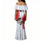 Personalized Tunisia Soccer Mermaid Dress Tunisia Flag Eagle Football Mascot