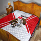 Personalized Tunisia Soccer Quilt Tunisia Flag Eagle Football Mascot