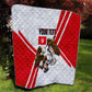 Personalized Tunisia Soccer Quilt Tunisia Flag Eagle Football Mascot