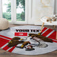 Personalized Tunisia Soccer Round Carpet Tunisia Flag Eagle Football Mascot