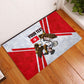Personalized Tunisia Soccer Rubber Doormat Tunisia Flag Eagle Football Mascot