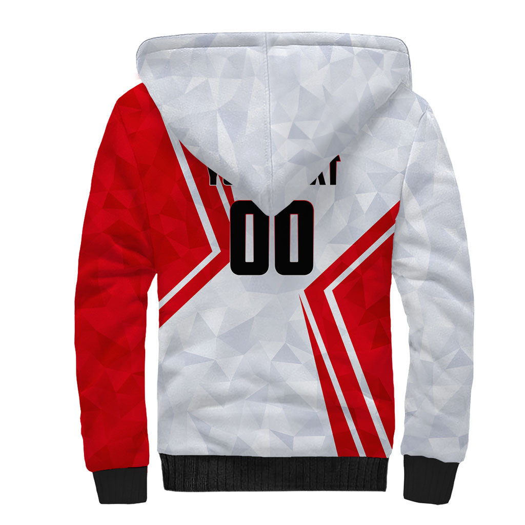 Personalized Tunisia Soccer Sherpa Hoodie Tunisia Flag Eagle Football Mascot