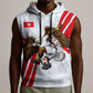 Personalized Tunisia Soccer Sleeveless Hoodie Tunisia Flag Eagle Football Mascot