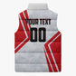 Personalized Tunisia Soccer Sleeveless Puffer Jacket Tunisia Flag Eagle Football Mascot