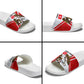 Personalized Tunisia Soccer Slide Sandals Tunisia Flag Eagle Football Mascot
