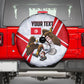 Personalized Tunisia Soccer Spare Tire Cover Tunisia Flag Eagle Football Mascot
