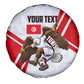 Personalized Tunisia Soccer Spare Tire Cover Tunisia Flag Eagle Football Mascot