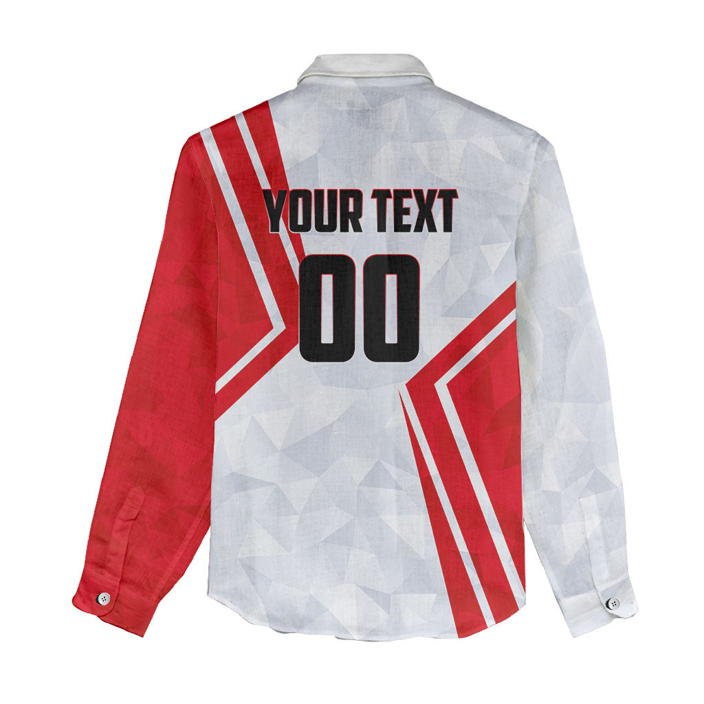 Personalized Tunisia Soccer Women Casual Shirt Tunisia Flag Eagle Football Mascot