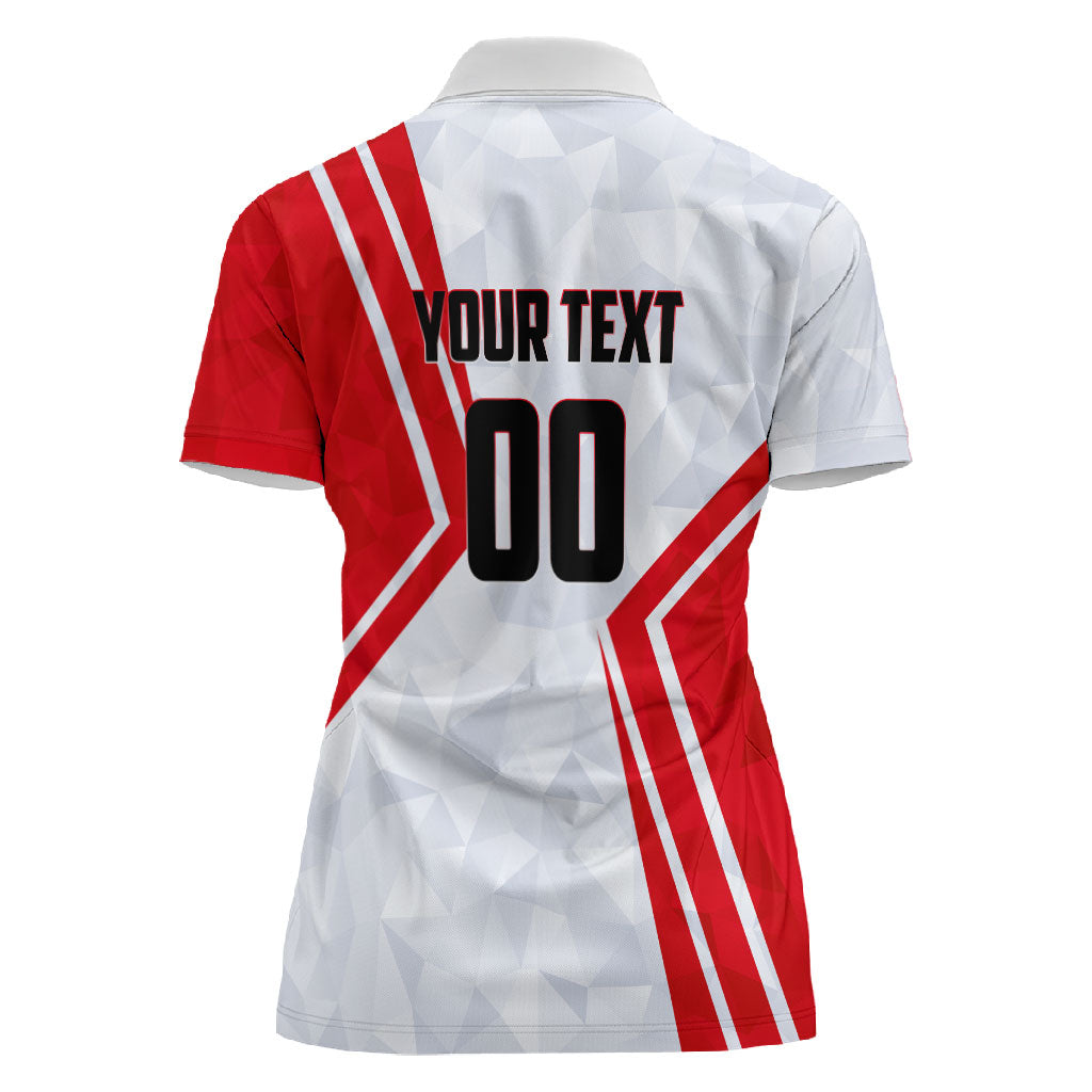 Personalized Tunisia Soccer Women Polo Shirt Tunisia Flag Eagle Football Mascot