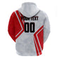 Personalized Tunisia Soccer Zip Hoodie Tunisia Flag Eagle Football Mascot