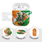 Personalized Ivory Coast Football AirPods Case Elephant Football Splatter Art