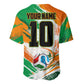 Personalized Ivory Coast Football Baseball Jersey Elephant Football Splatter Art