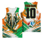 Personalized Ivory Coast Football Basketball Jersey Elephant Football Splatter Art