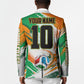 Personalized Ivory Coast Football Blazer Elephant Football Splatter Art