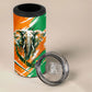 Personalized Ivory Coast Football 4 in 1 Can Cooler Tumbler Elephant Football Splatter Art