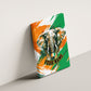 Personalized Ivory Coast Football Canvas Wall Art Elephant Football Splatter Art