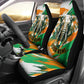 Personalized Ivory Coast Football Car Seat Cover Elephant Football Splatter Art